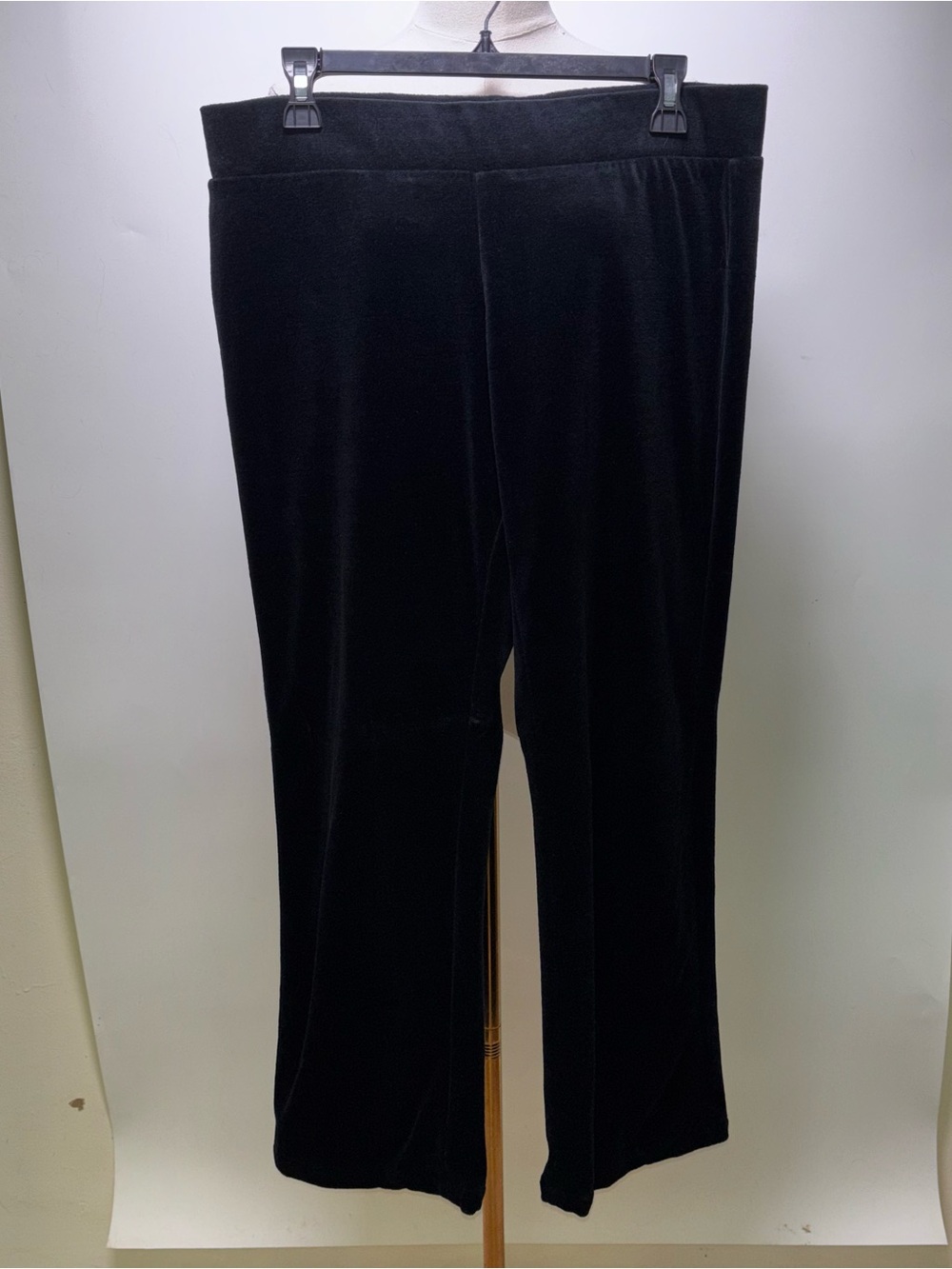 Three Hearts Black Velvet Velour Pull-On Lounge Pants Size L